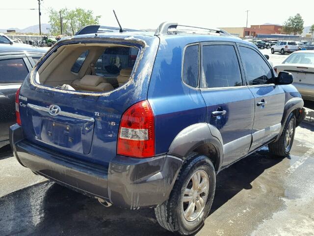 KM8JN12D17U568994 - 2007 HYUNDAI TUCSON SE BLUE photo 4