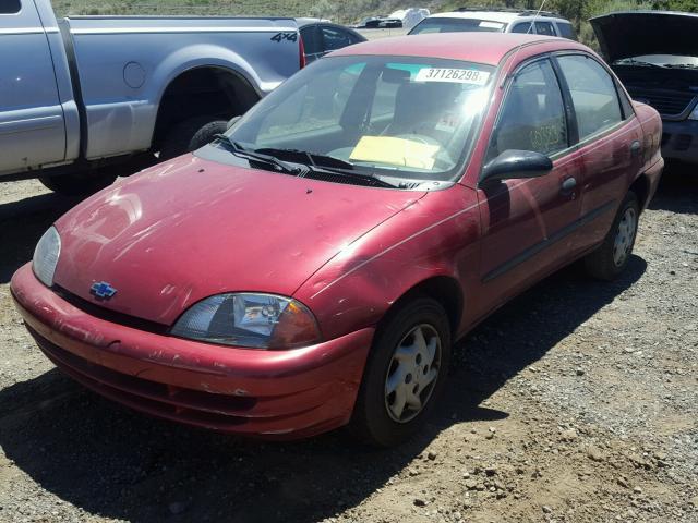 2C1MR5227X6724754 - 1999 CHEVROLET METRO LSI MAROON photo 2