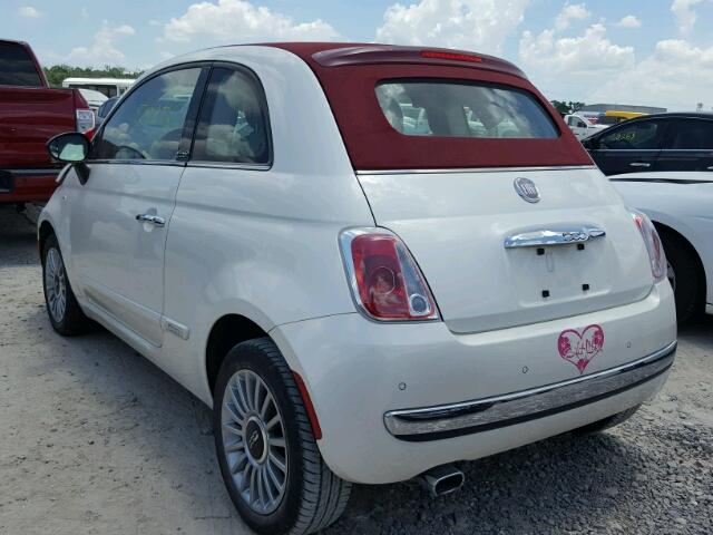 3C3CFFER8CT169037 - 2012 FIAT 500 LOUNGE CREAM photo 3