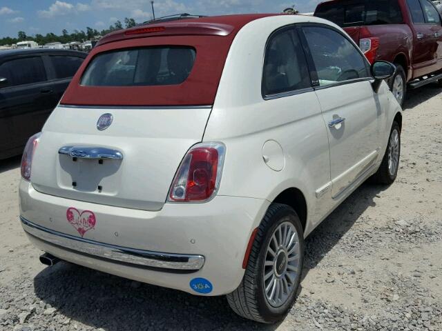 3C3CFFER8CT169037 - 2012 FIAT 500 LOUNGE CREAM photo 4