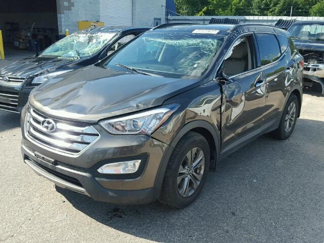 5XYZUDLB6EG143472 - 2014 HYUNDAI SANTA FE S BROWN photo 2