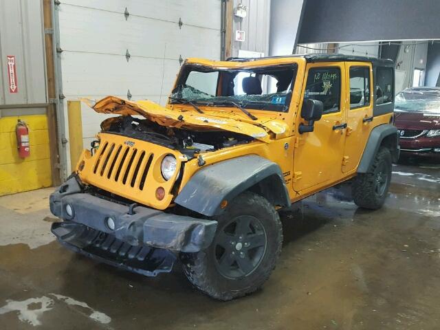 1C4BJWDG0CL226767 - 2012 JEEP WRANGLER U ORANGE photo 2