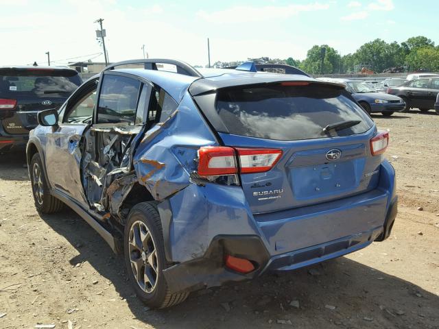 JF2GTABC3JH265647 - 2018 SUBARU CROSSTREK BLUE photo 3