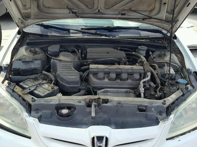 2HGES26795H550320 - 2005 HONDA CIVIC EX WHITE photo 7