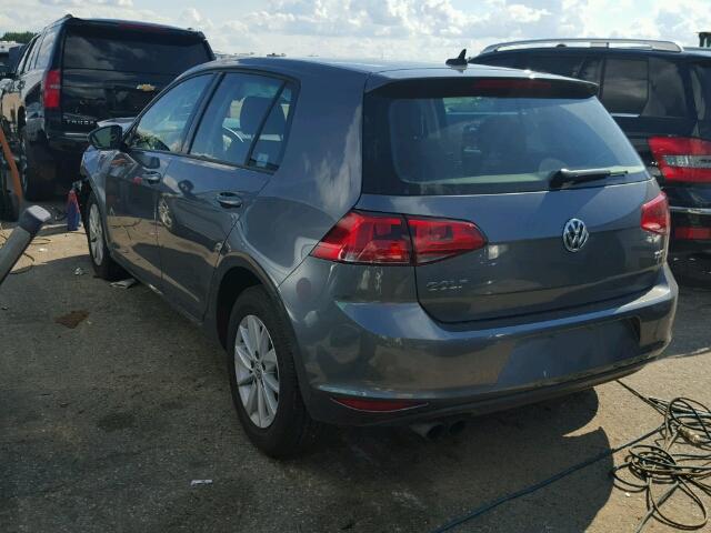 3VW217AU6GM026932 - 2016 VOLKSWAGEN GOLF GRAY photo 3