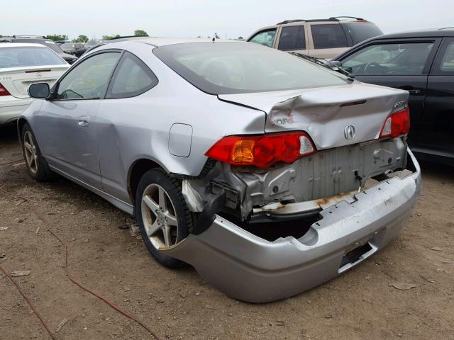 JH4DC53042C003940 - 2002 ACURA RSX TYPE-S SILVER photo 3