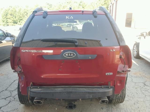 KNDJF723457076080 - 2005 KIA NEW SPORTA RED photo 9