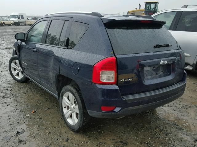 1C4NJDBB2DD182839 - 2013 JEEP COMPASS SP BLUE photo 3
