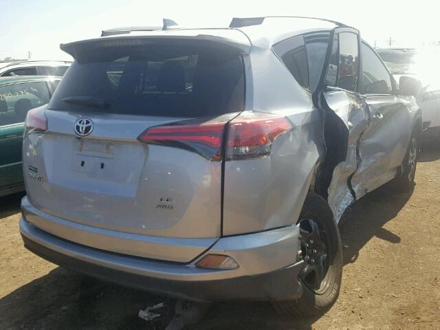 2T3BFREV6HW590499 - 2017 TOYOTA RAV4 SILVER photo 4