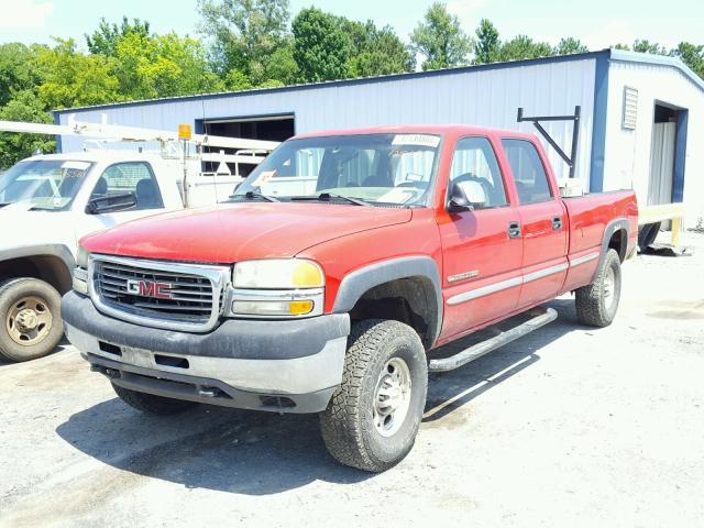 1GTHC23G22F127685 - 2002 GMC SIERRA C25 RED photo 2