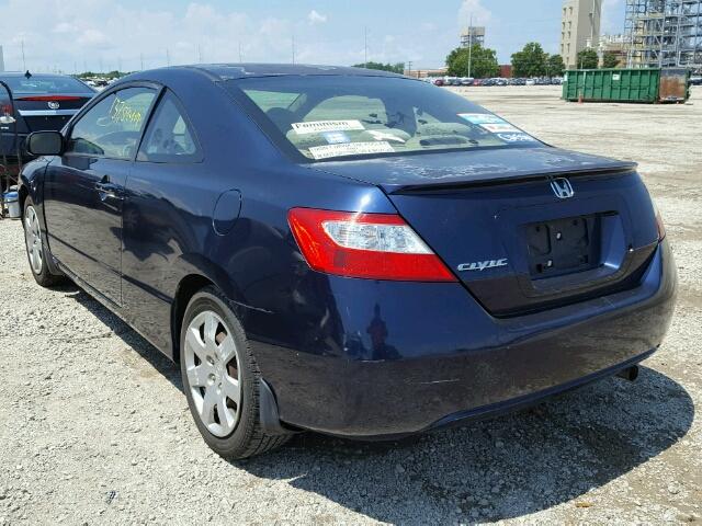 2HGFG11686H582997 - 2006 HONDA CIVIC LX BLUE photo 3