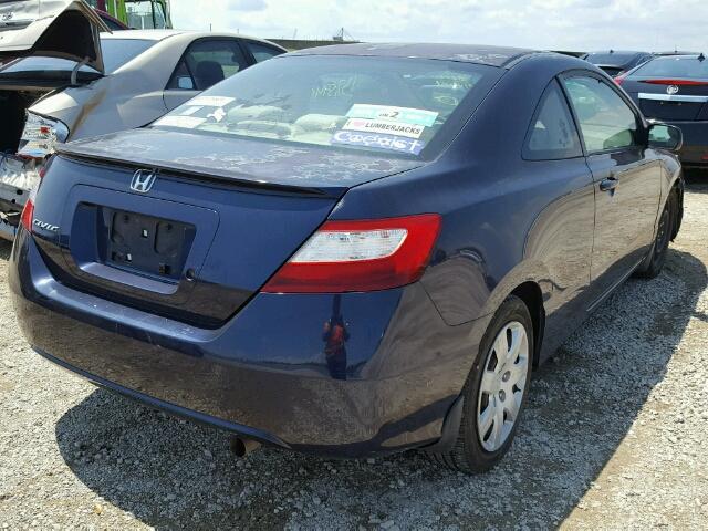 2HGFG11686H582997 - 2006 HONDA CIVIC LX BLUE photo 4