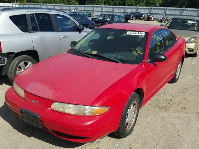 1G3NL52F42C257529 - 2002 OLDSMOBILE ALERO GL RED photo 2