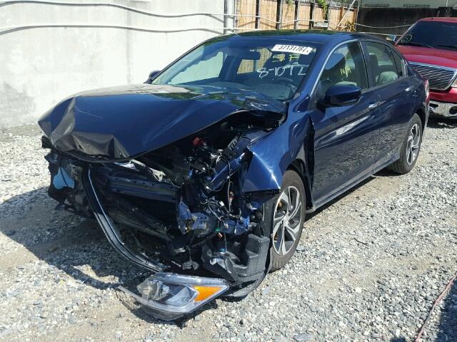 1HGCR2F37HA173165 - 2017 HONDA ACCORD LX BLUE photo 2