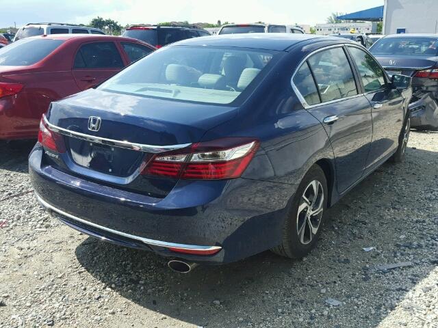 1HGCR2F37HA173165 - 2017 HONDA ACCORD LX BLUE photo 4