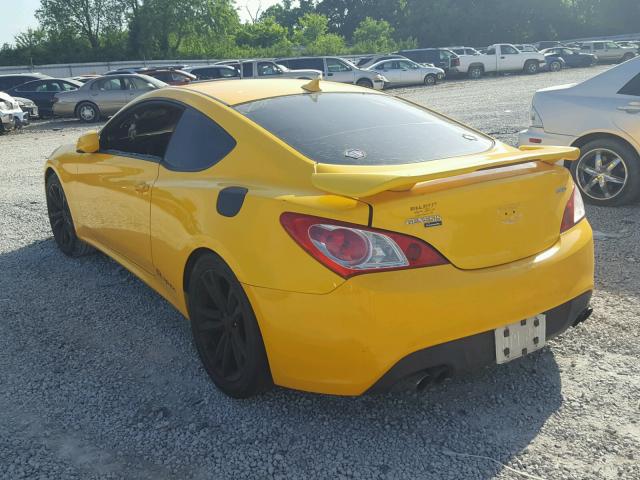 KMHHU6KH1CU072296 - 2012 HYUNDAI GENESIS CO YELLOW photo 3