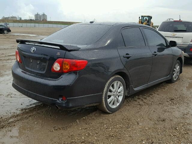 1NXBU40E99Z143126 - 2009 TOYOTA COROLLA BA BLACK photo 4