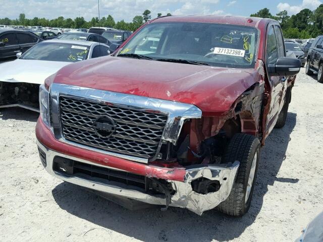 1N6AA1E60JN502237 - 2018 NISSAN TITAN SV RED photo 2