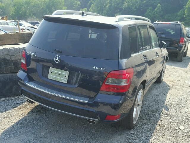 WDCGG8HB2CF915118 - 2012 MERCEDES-BENZ GLK 350 4M BLUE photo 4