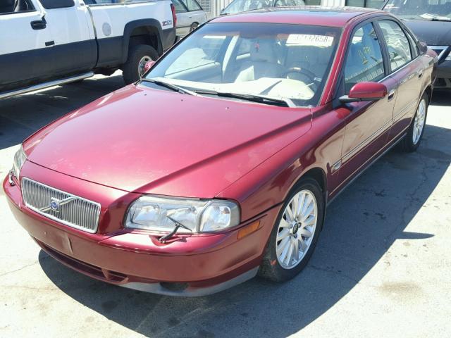 YV1TS92D441352827 - 2004 VOLVO S80 RED photo 2