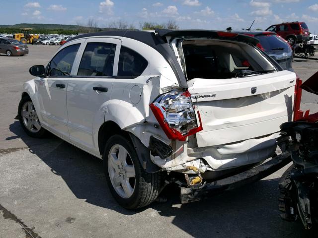 1B3HB48B18D673962 - 2008 DODGE CALIBER SX WHITE photo 3