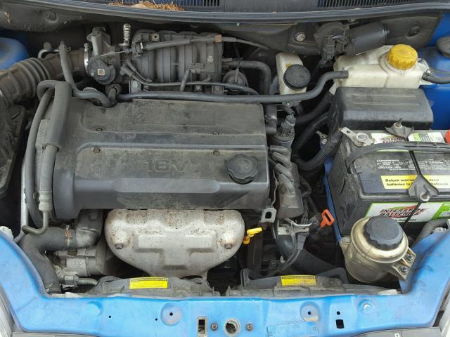 KL1TD62694B143004 - 2004 CHEVROLET AVEO BLUE photo 7