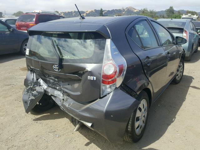 JTDKDTB33E1060846 - 2014 TOYOTA PRIUS C GRAY photo 4