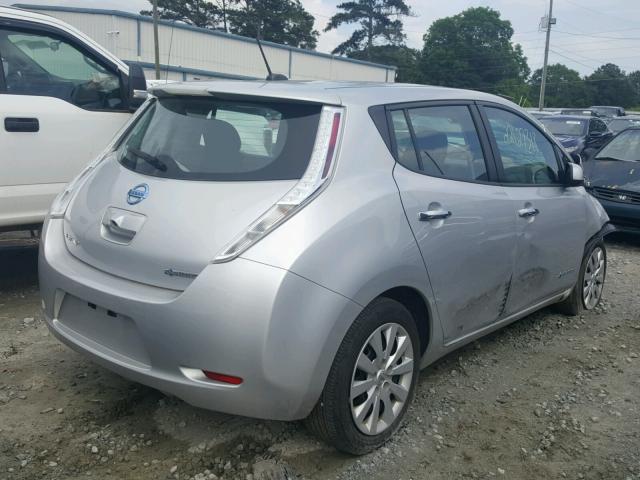 1N4AZ0CP3FC327816 - 2015 NISSAN LEAF S SILVER photo 4