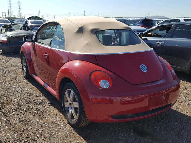3VWRF31YX6M302328 - 2006 VOLKSWAGEN NEW BEETLE 红色 照片 3