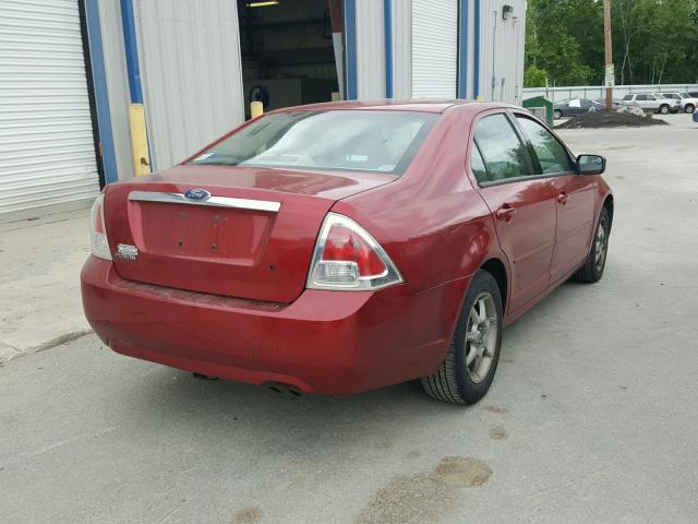 3FAFP06Z16R122277 - 2006 FORD FUSION S RED photo 4