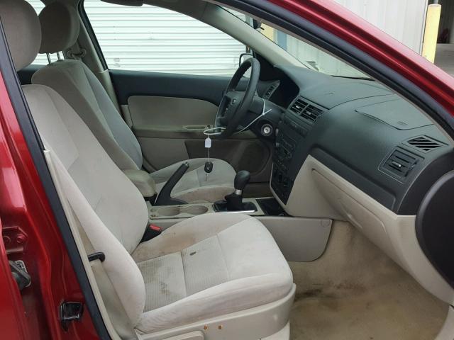 3FAFP06Z16R122277 - 2006 FORD FUSION S RED photo 5