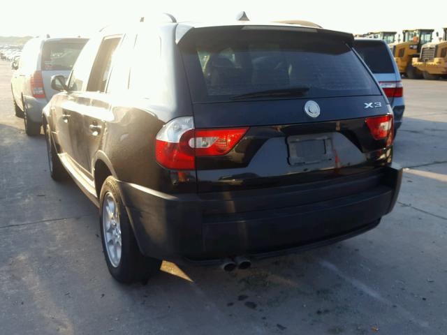 WBXPA73454WC38826 - 2004 BMW X3 2.5I BLACK photo 3