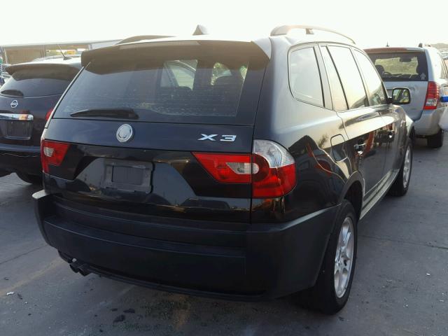 WBXPA73454WC38826 - 2004 BMW X3 2.5I BLACK photo 4