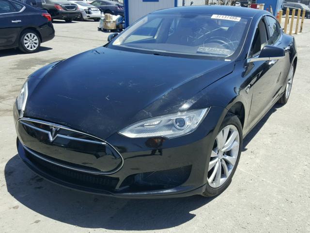 5YJSA1H11EFP37435 - 2014 TESLA MODEL S BLACK photo 2