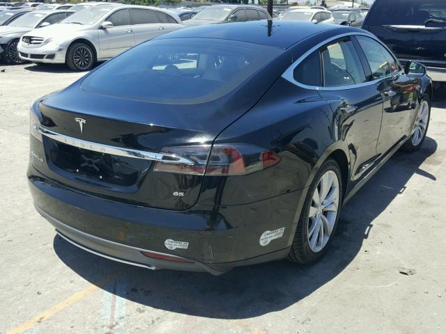 5YJSA1H11EFP37435 - 2014 TESLA MODEL S BLACK photo 4