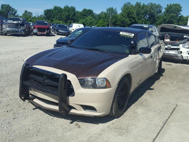 2C3CDXAT1EH367502 - 2014 DODGE CHARGER PO TWO TONE photo 2