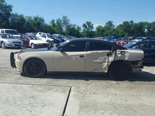 2C3CDXAT1EH367502 - 2014 DODGE CHARGER PO TWO TONE photo 9