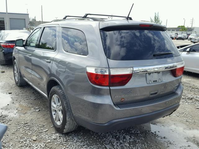 1C4RDHDG9CC118441 - 2012 DODGE DURANGO CR GRAY photo 3