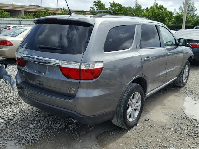 1C4RDHDG9CC118441 - 2012 DODGE DURANGO CR GRAY photo 4