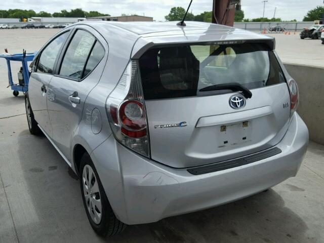 JTDKDTB3XE1562849 - 2014 TOYOTA PRIUS C SILVER photo 3