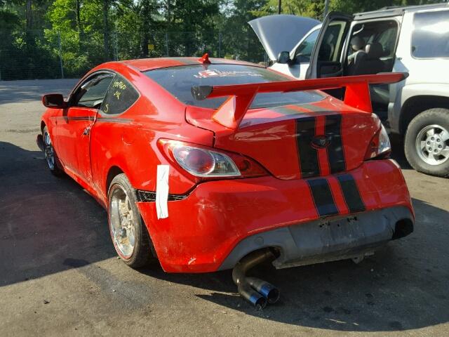 KMHHT6KD5BU054818 - 2011 HYUNDAI GENESIS CO RED photo 3