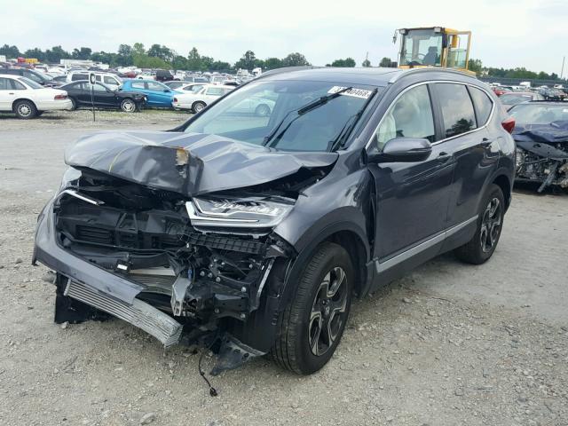 5J6RW2H94HL020972 - 2017 HONDA CR-V TOURI GRAY photo 2