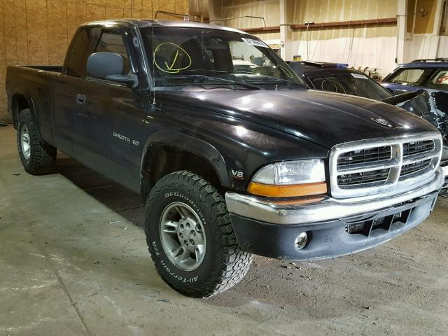 1B7GG22YXXS256315 - 1999 DODGE DAKOTA BLACK photo 1