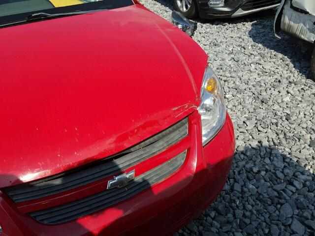 1G1AL55F477134235 - 2007 CHEVROLET COBALT LT RED photo 9