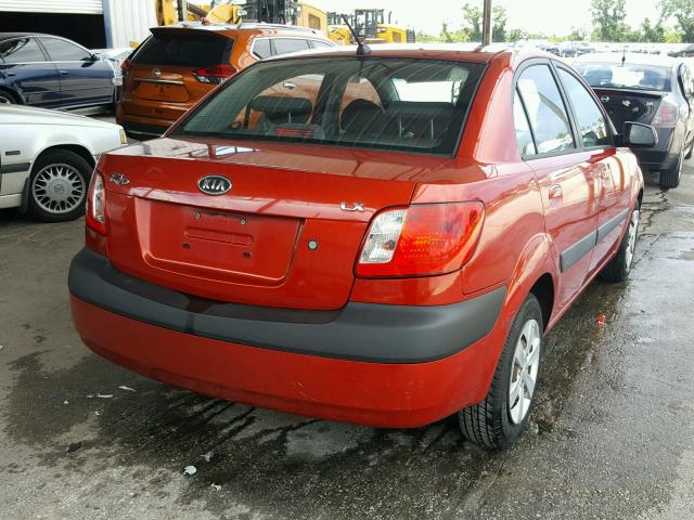 KNADE123886365547 - 2008 KIA RIO BASE RED photo 4