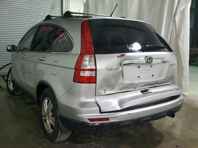 JHLRE4H76AC009547 - 2010 HONDA CR-V EXL GRAY photo 3