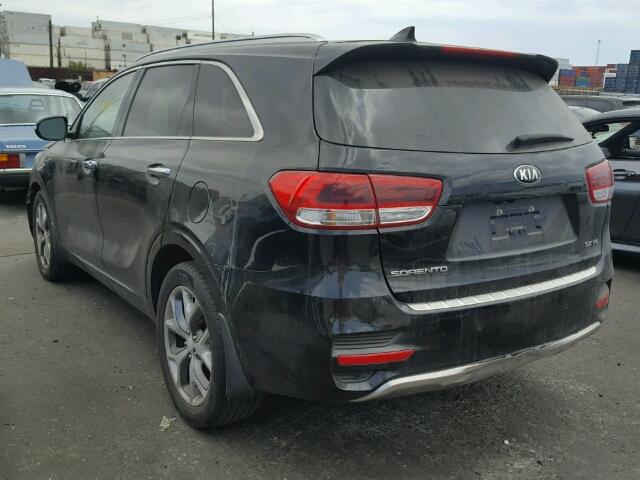 5XYPK4A58GG112320 - 2016 KIA SORENTO SX BLACK photo 3