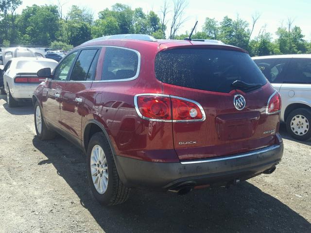 5GAKRBED0BJ348532 - 2011 BUICK ENCLAVE CX MAROON photo 3