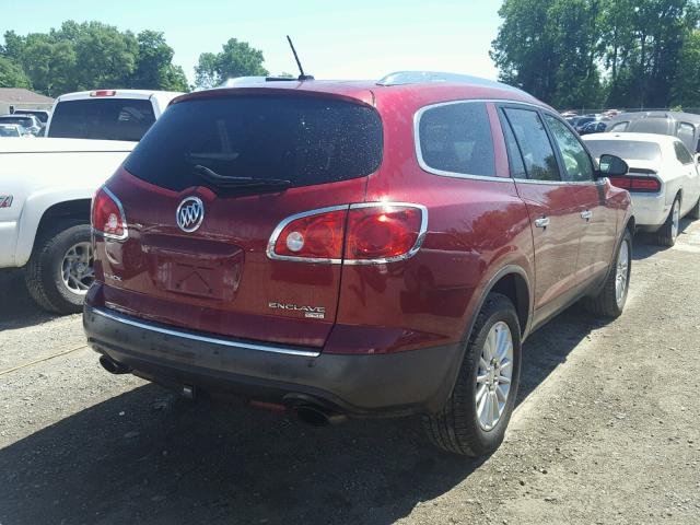 5GAKRBED0BJ348532 - 2011 BUICK ENCLAVE CX MAROON photo 4