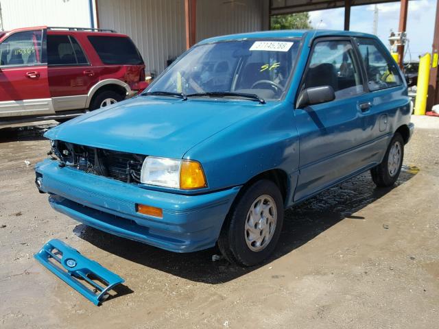 KNJPT06H5P6137992 - 1993 FORD FESTIVA GL GREEN photo 2